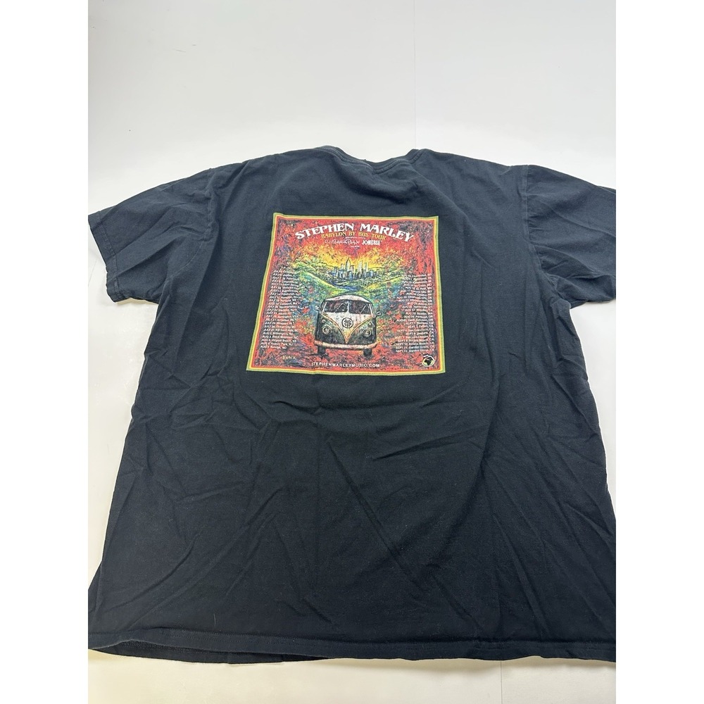 Stephen Marley 2019 Concert Tour Shirt Babylon By Bus Tour Size XL Black